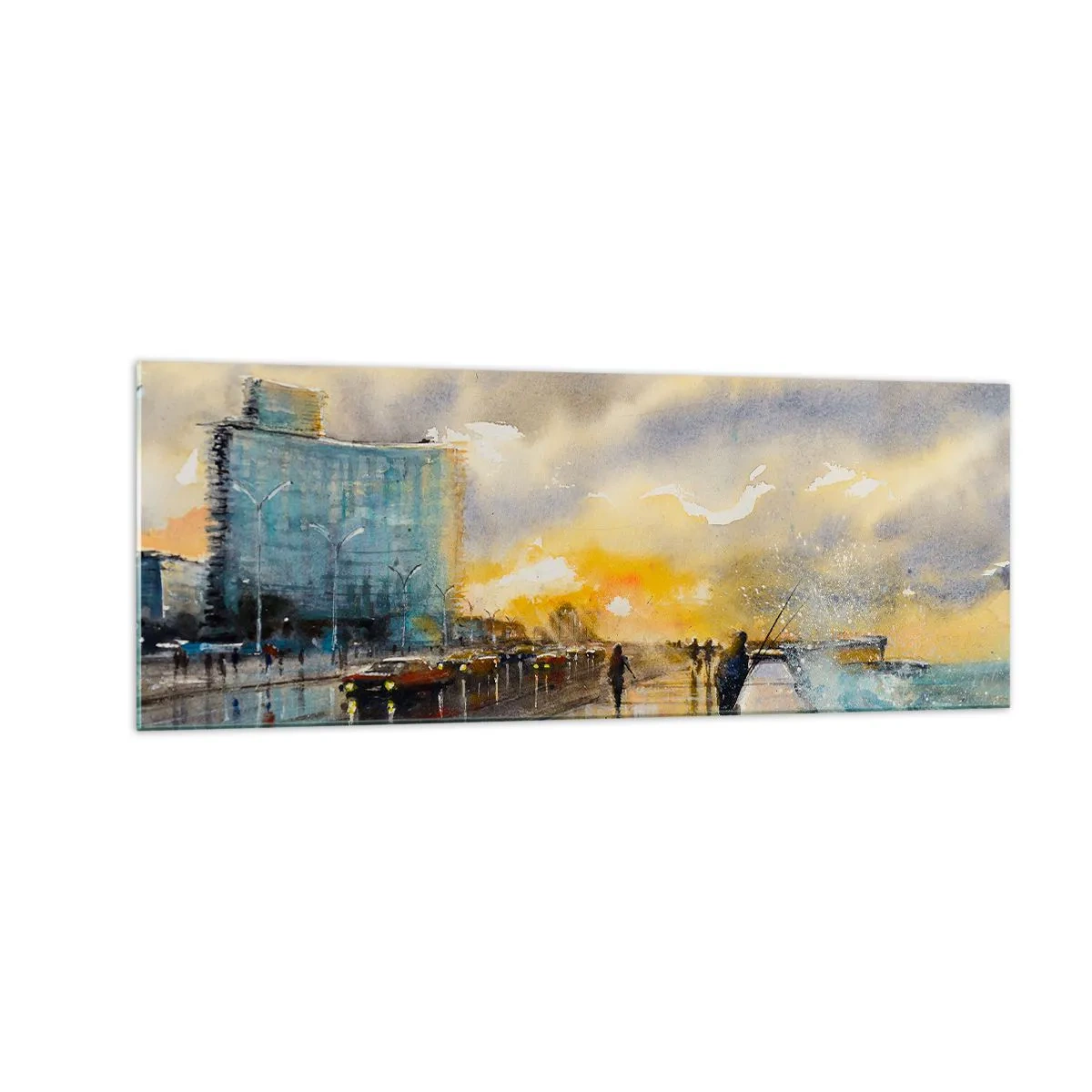 Obraz na skle - Život na pobřeží - 140x50 cm