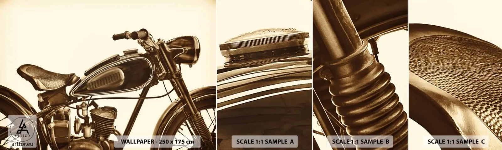 Fototapeta Vzorek Standard Eco - Stesk po klasice - Motorka, Vinobraní, Automobilový průmysl - 100x30 cm