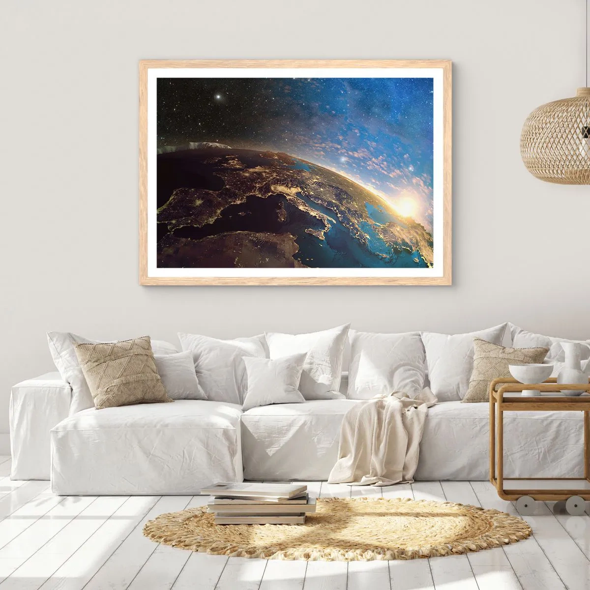 Plakát v rámu světlý dub - Podívejme se na sebe s odstupem - 70x50 cm