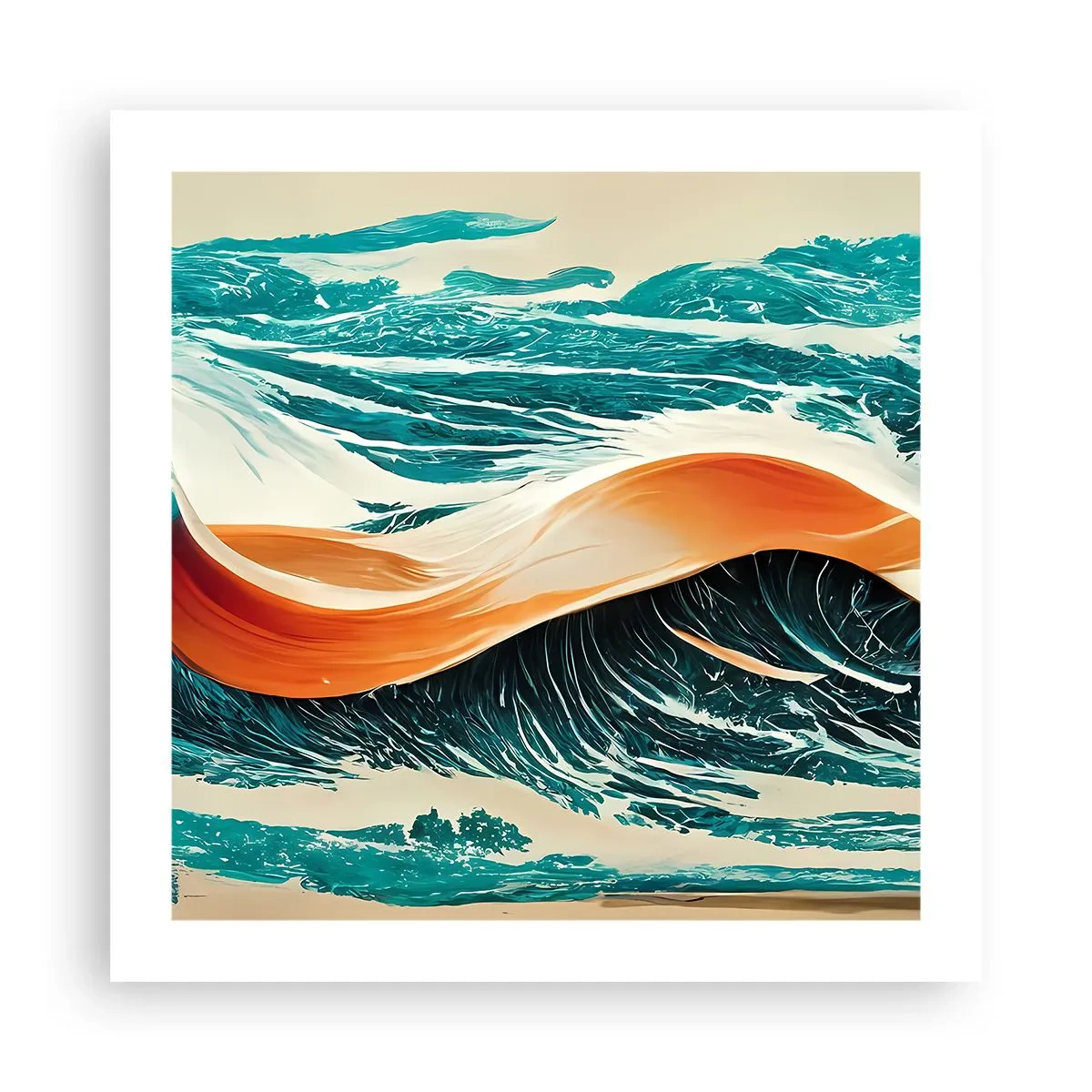 Plakát - Surfařův sen - 50x50 cm