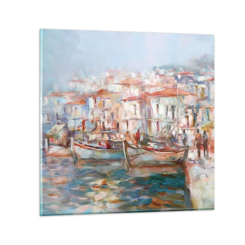 Obraz na skle - Pastelová dovolená - 50x50 cm