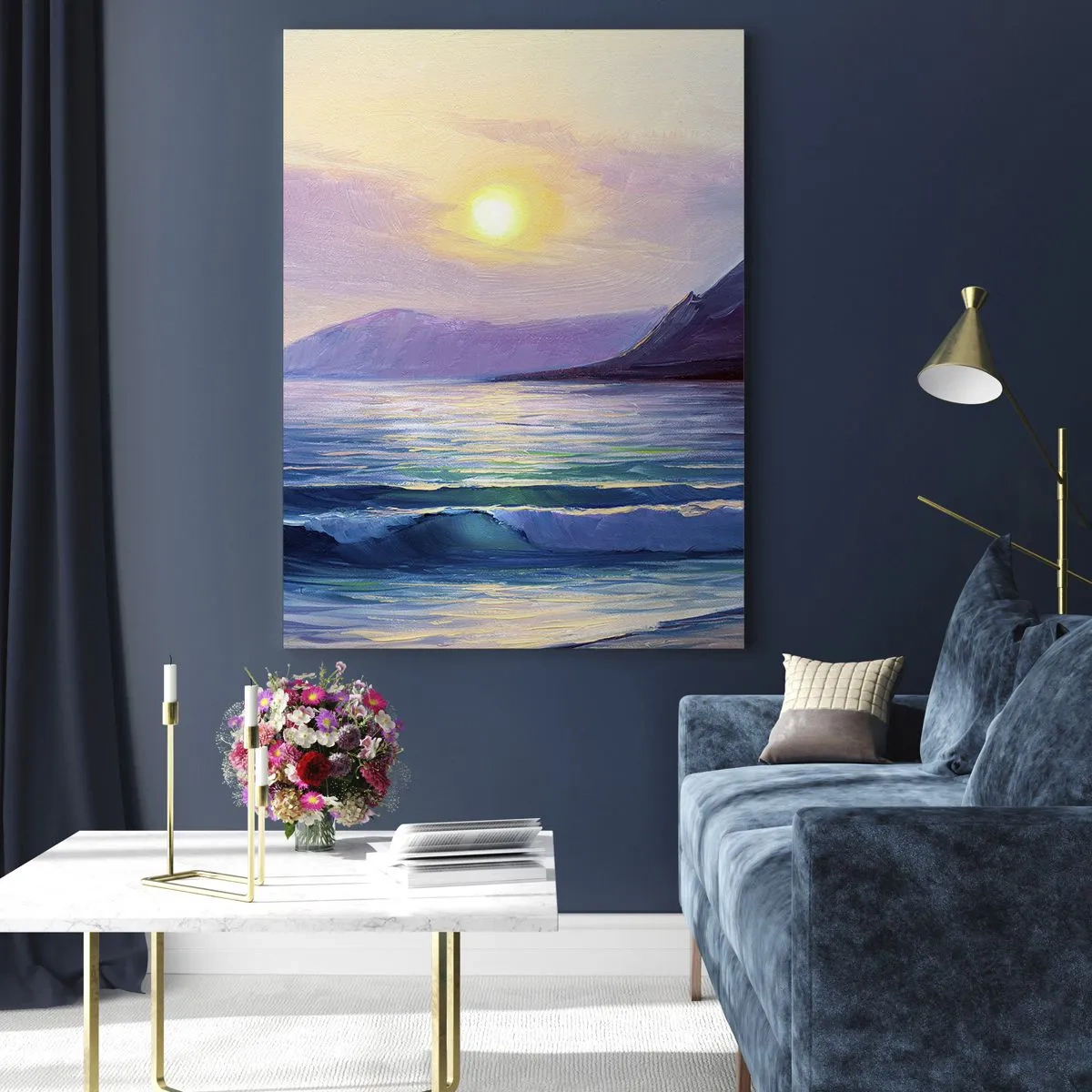 Obraz na skle - Křišťál vody a vzduchu - 50x70 cm