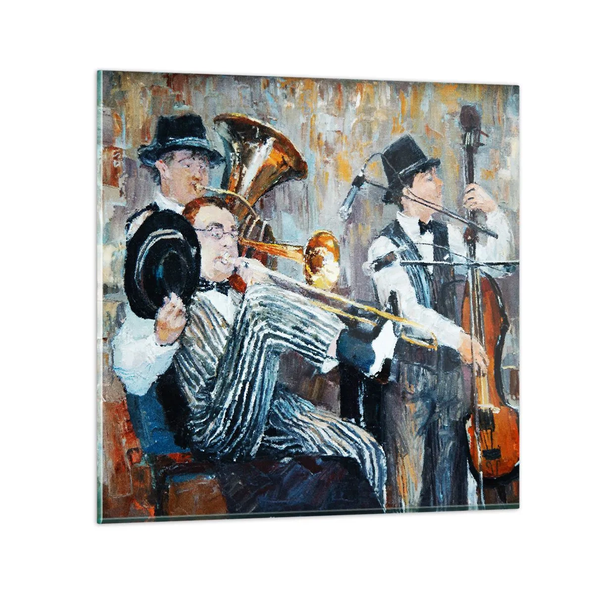 Obraz na skle - Celý tento jazz - 30x30 cm