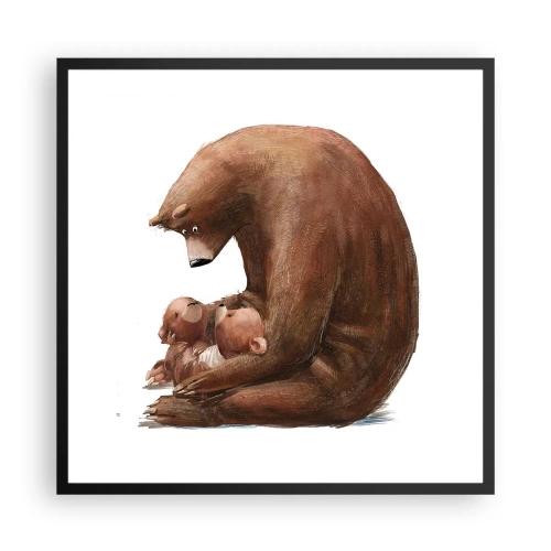 Plakát v černém rámu - Sladké sny, děti - 60x60 cm