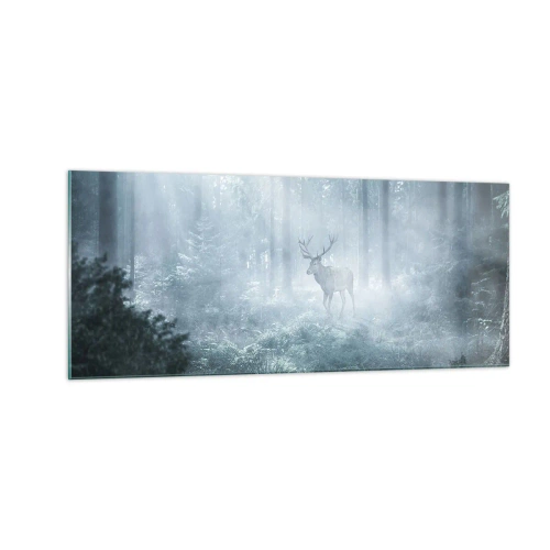 Obraz na skle - Ranní obchůzka sídliště - 100x40 cm