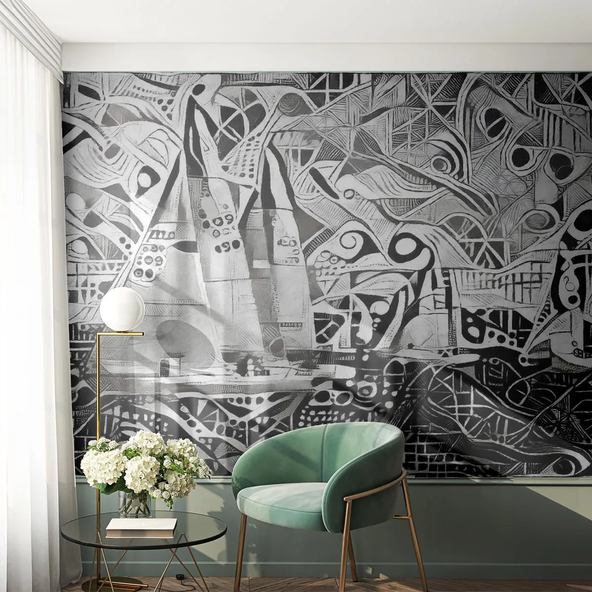 Fototapeta Samolepicí Deluxe Sticker - Mezi vlnami - plachtění, Kubismus, Kus - 250x175 cm