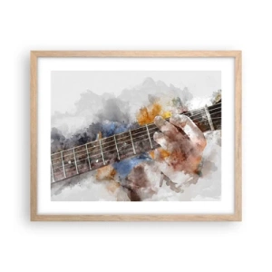 Plakát v rámu světlý dub - Poezie mezi strunami - 50x40 cm