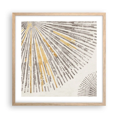 Plakát v rámu světlý dub - Krása paprsku - 50x50 cm