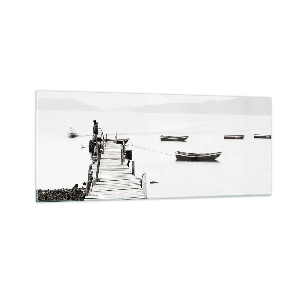 Obraz na skle - U tiché a čisté vody - 100x40 cm