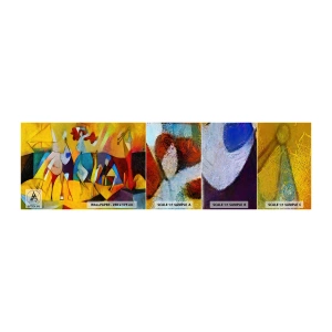 Vzor Fototapety Samolepicí Deluxe Sticker - Slunce - život - radost - Zvířata, Afrika, Kubismus - 100x30 cm