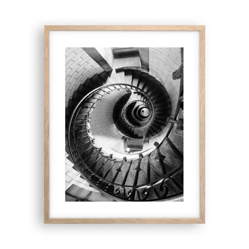 Plakát v rámu světlý dub - Jen výš a výš - 40x50 cm