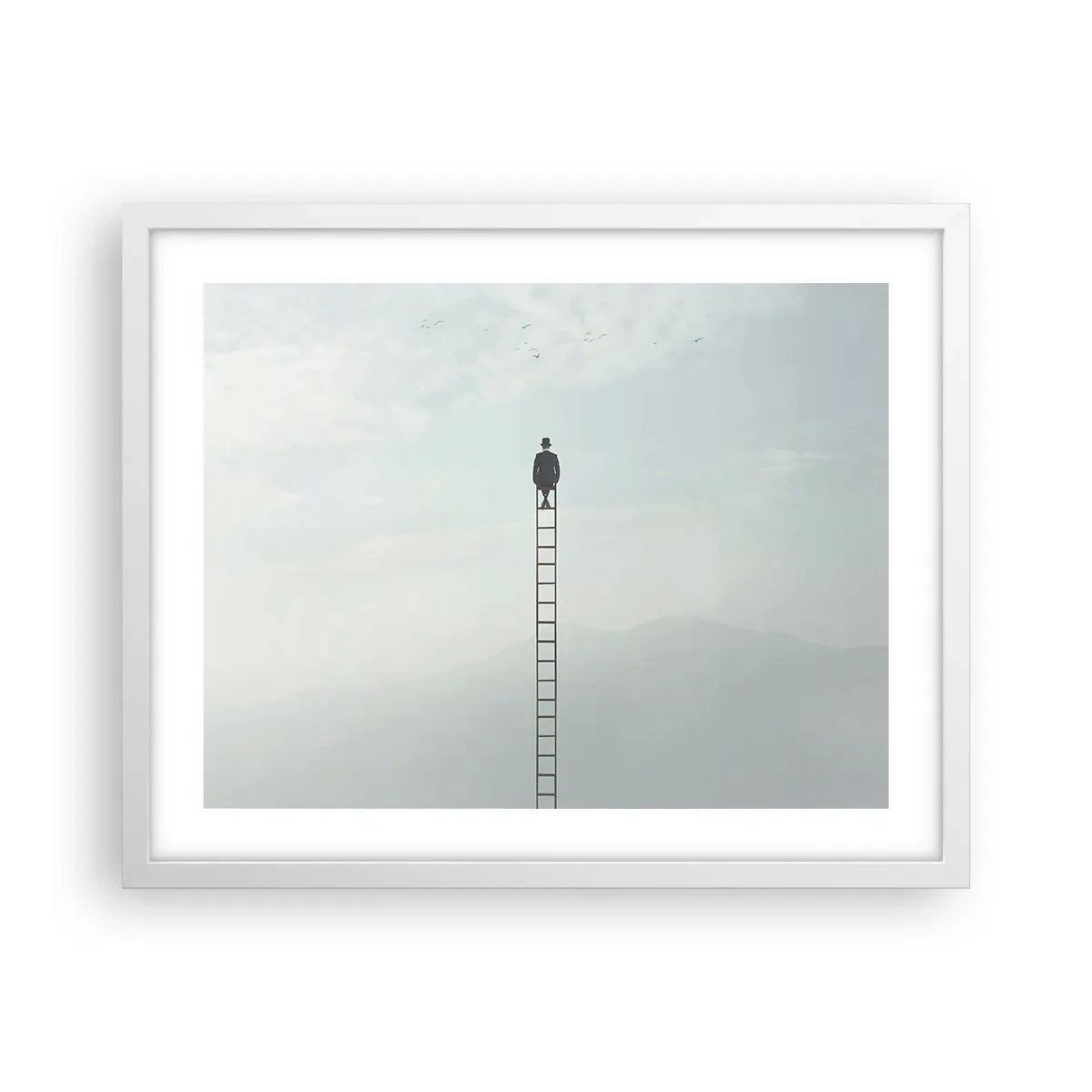 Plakát v bílém rámu - Povznést se nad to - 50x40 cm
