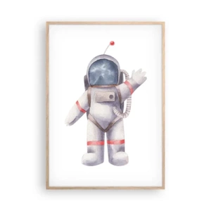 Plakát v rámu světlý dub - Tak zatím! - 70x100 cm