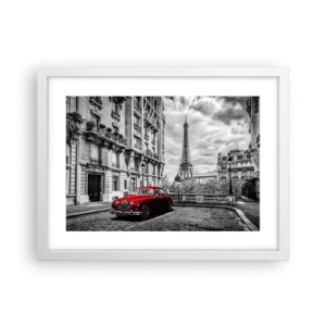 Plakát v bílém rámu - Dravec ve městě - 40x30 cm