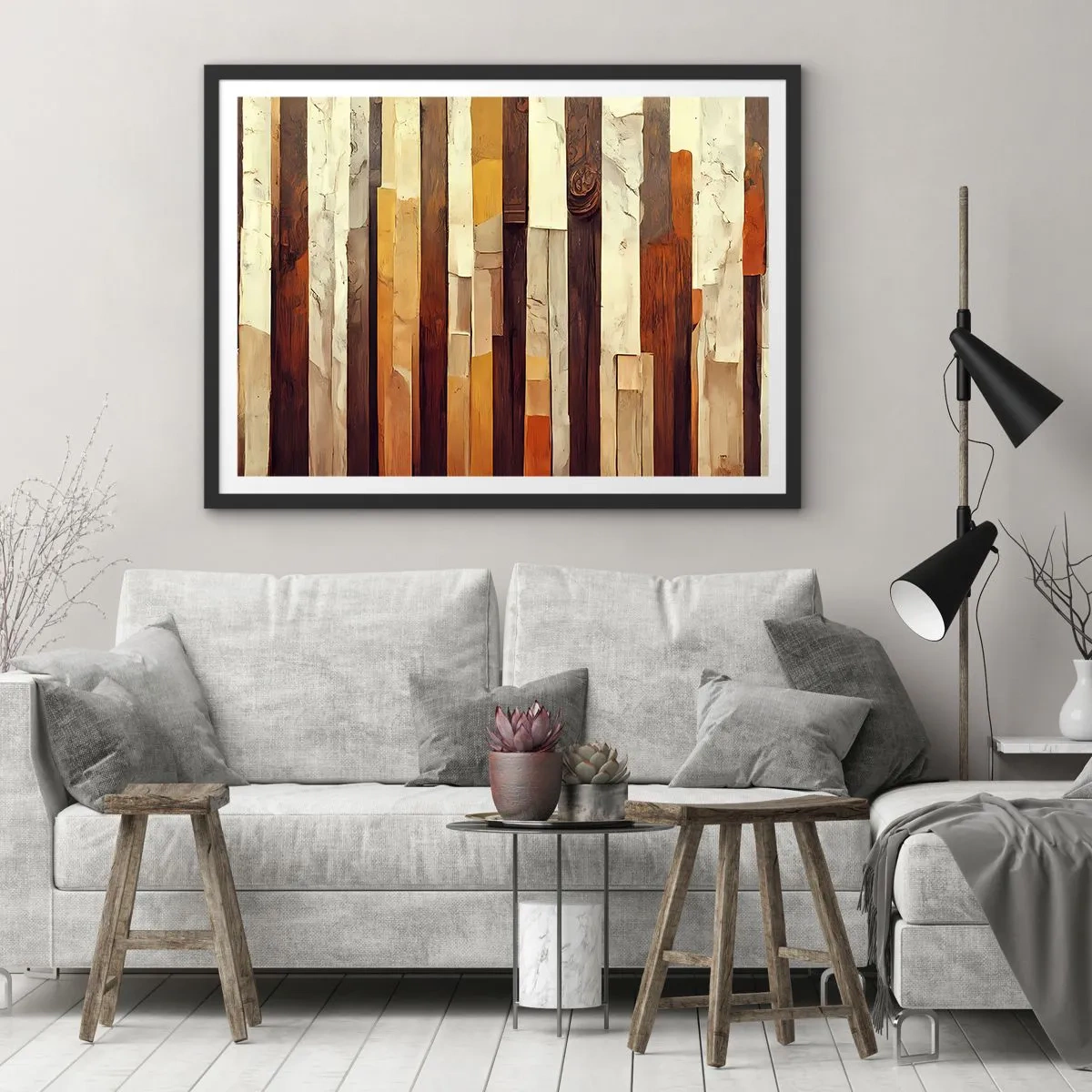 Plakát v černém rámu - Hymna lesních stromů - 70x50 cm