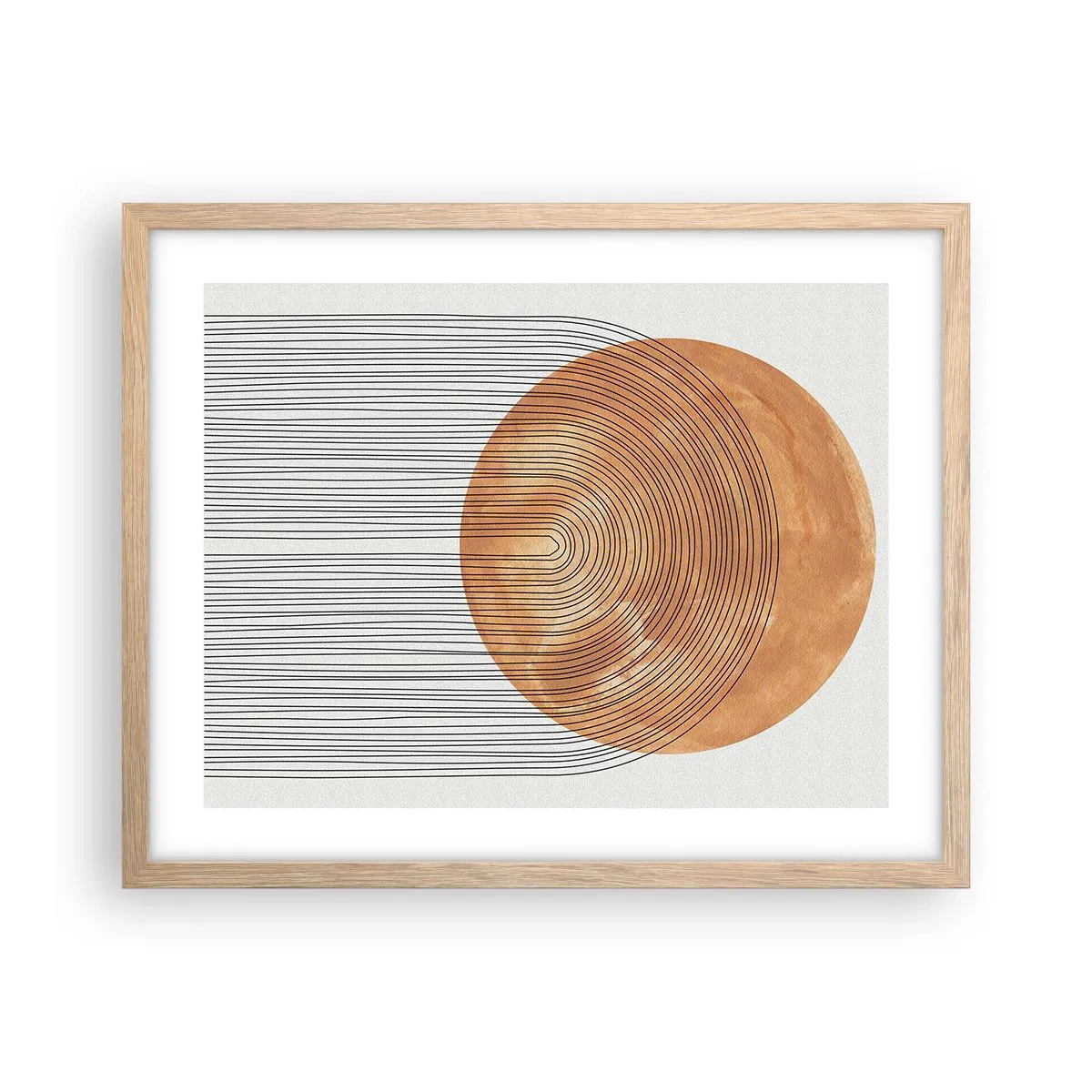 Plakát v rámu světlý dub - Slunečná kompozice - 50x40 cm