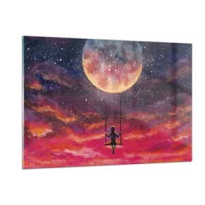 Obraz na skle - Stavět si vzdušné zámky - 120x80 cm