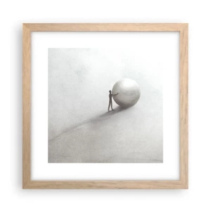 Plakát v rámu světlý dub - Hra života - 30x30 cm
