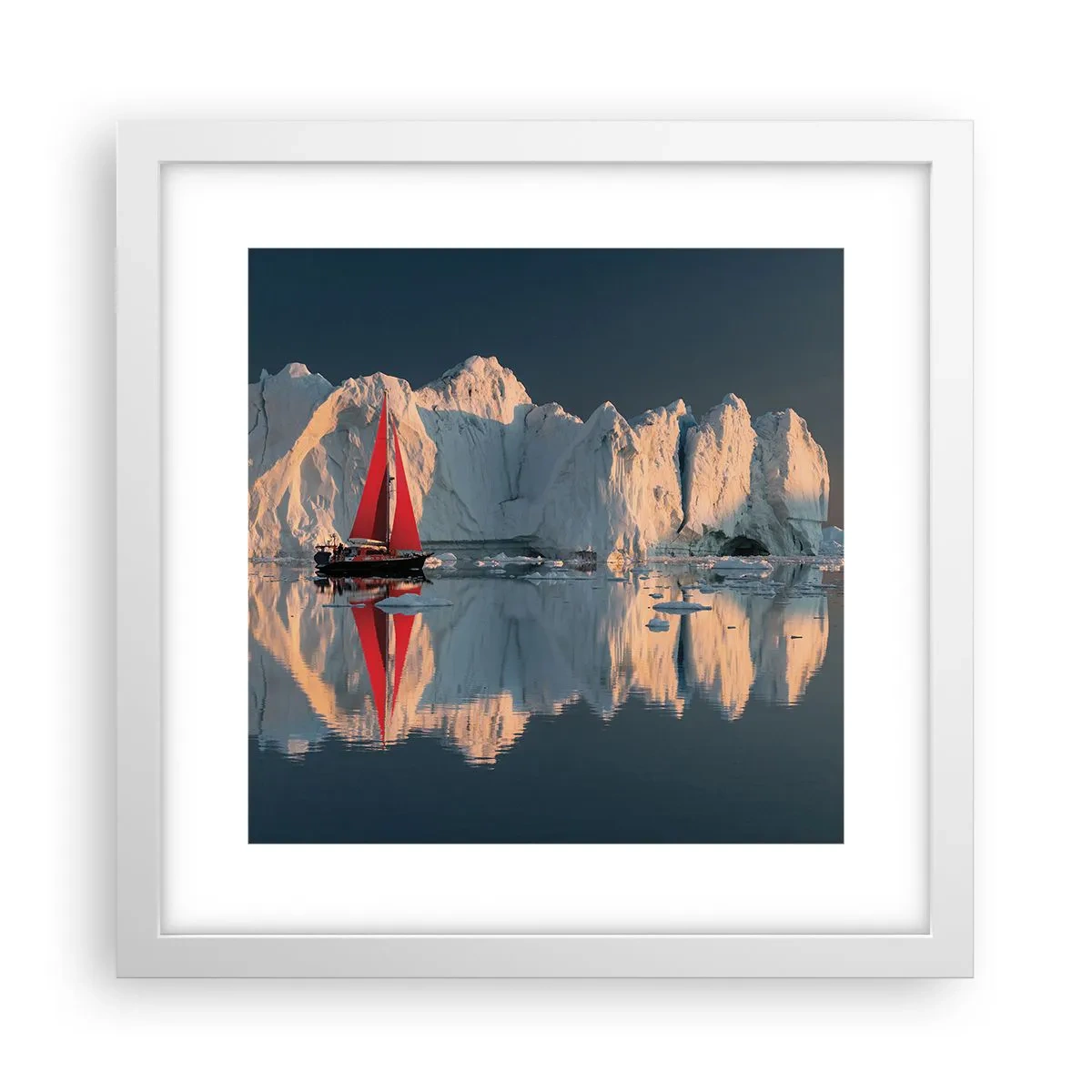 Plakát v bílém rámu - Na okraji světa - 30x30 cm