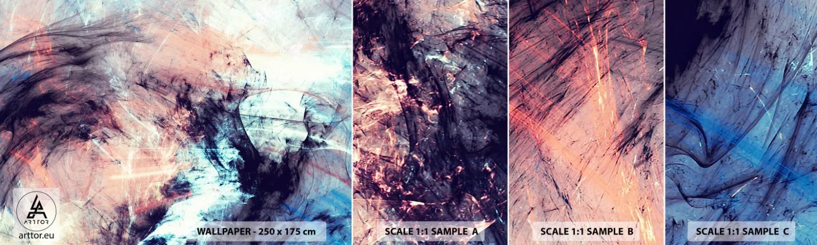 Vzor Fototapety Samolepicí Deluxe Sticker - Vnímej vítr - Abstrakce, Kus, Moderní vzor - 100x30 cm