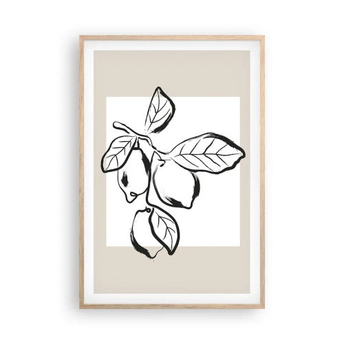 Plakát v rámu světlý dub - Kde citron dozrává… - 61x91 cm