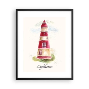 Plakát v černém rámu - Tady je vždy počasí - 40x50 cm