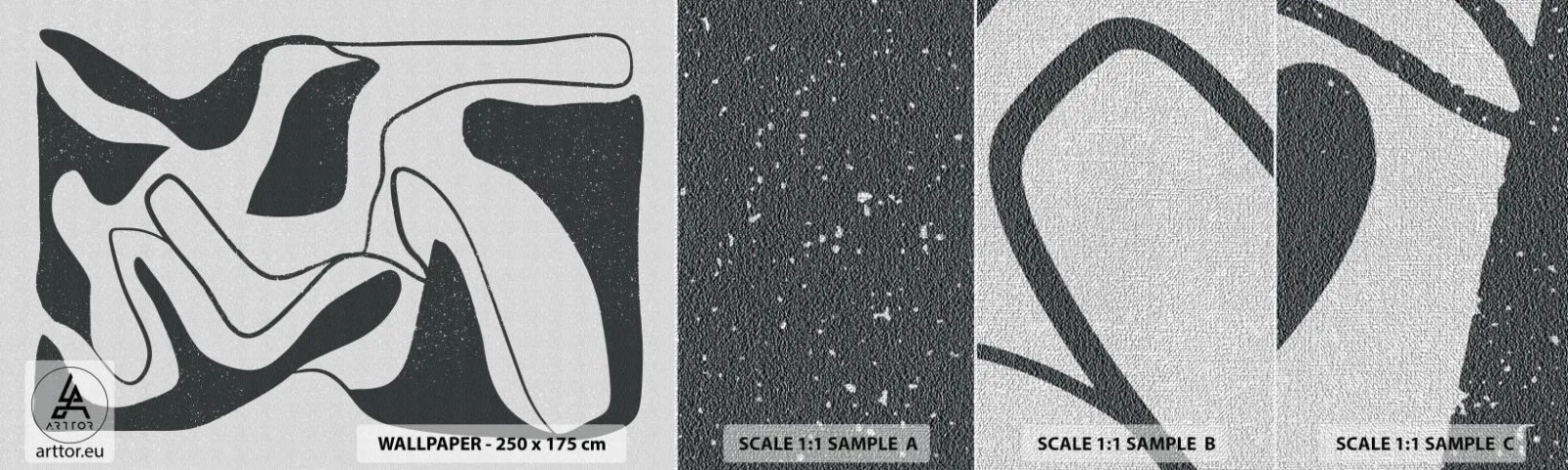 Vzor Fototapety Premium Canvas - Abstraktní hra v labyrintu - Boho, Minimalismus, Kus - 100x30 cm