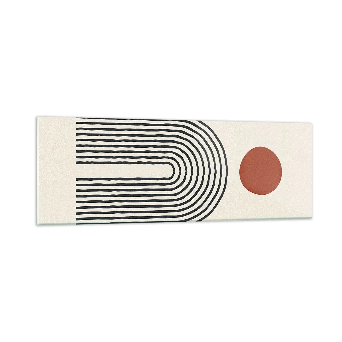 Obraz na skle - Magnetismus tvarů a barev - 90x30 cm