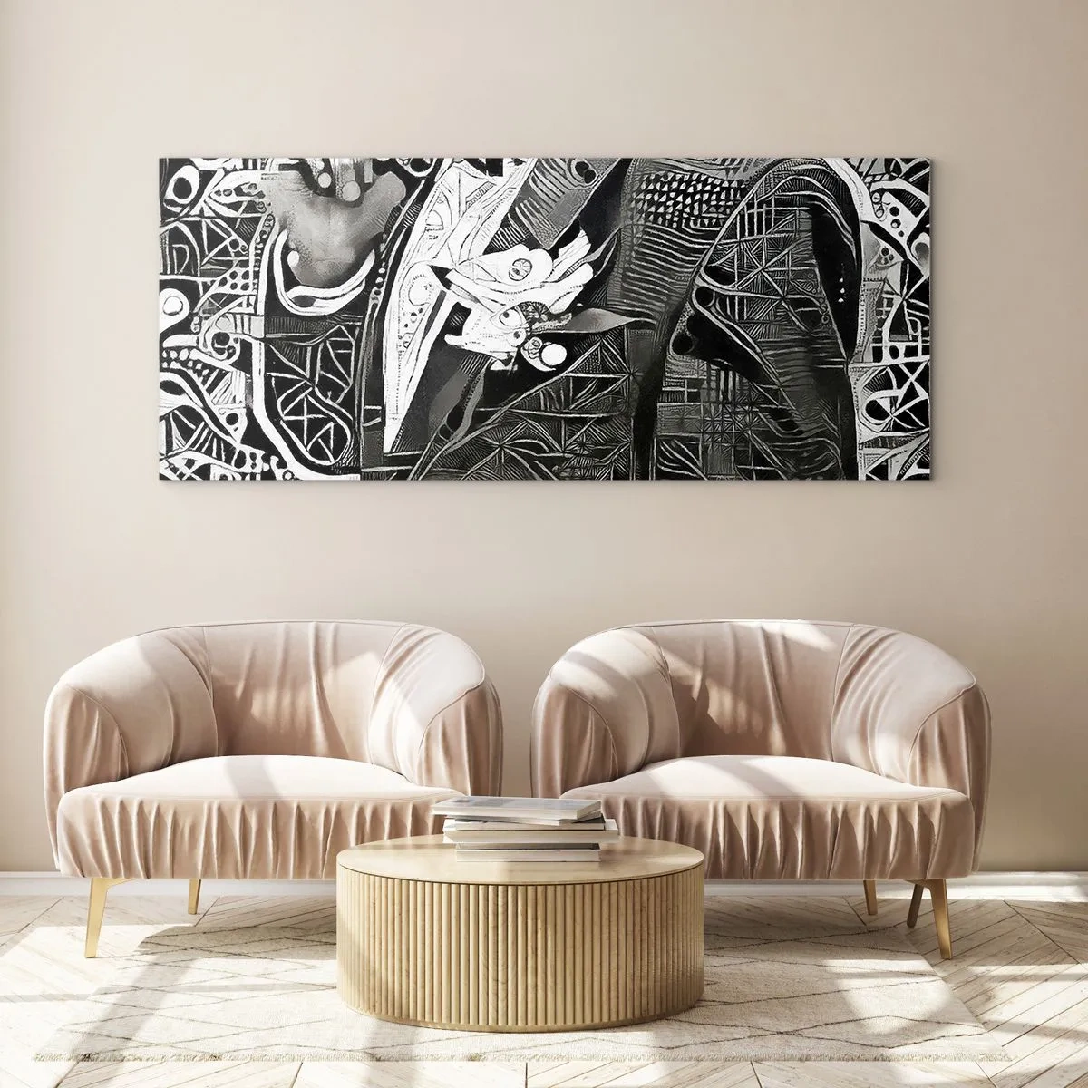 Obraz na skle - Pouze zdánlivě šedý člověk - 100x40 cm