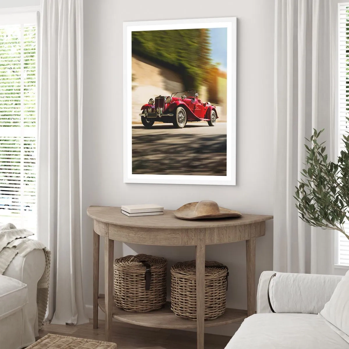 Plakát v bílém rámu - Krásnější než Níké Samothrácká - 70x100 cm