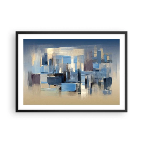 Plakát v černém rámu - Modrá konstrukce - 70x50 cm
