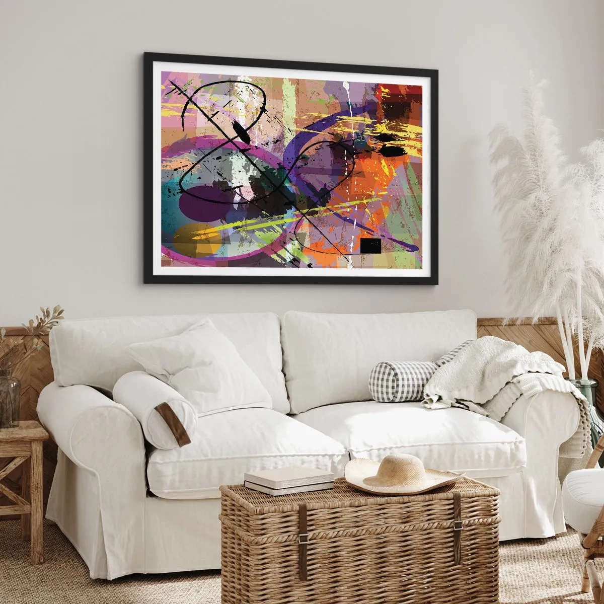 Plakát v černém rámu - Lze přímo nebo kolem - 50x40 cm
