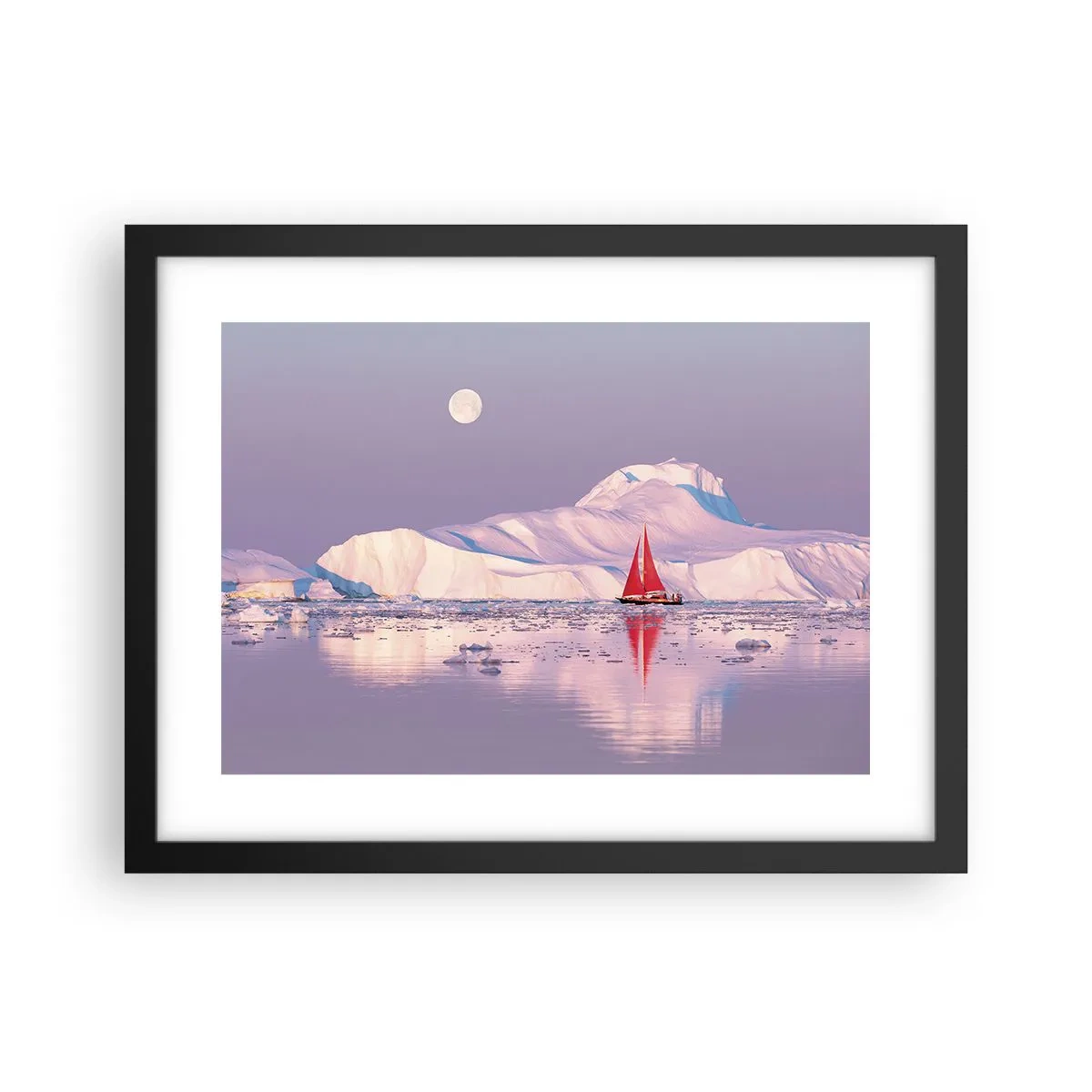 Plakát v černém rámu - Žár plachty, chlad ledu - 40x30 cm