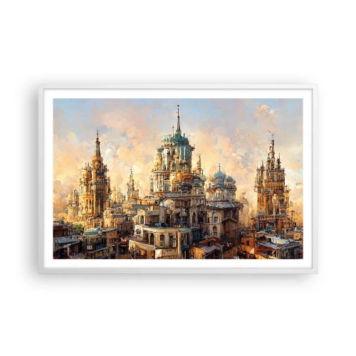 Plakát v bílém rámu - Město měst - 91x61 cm