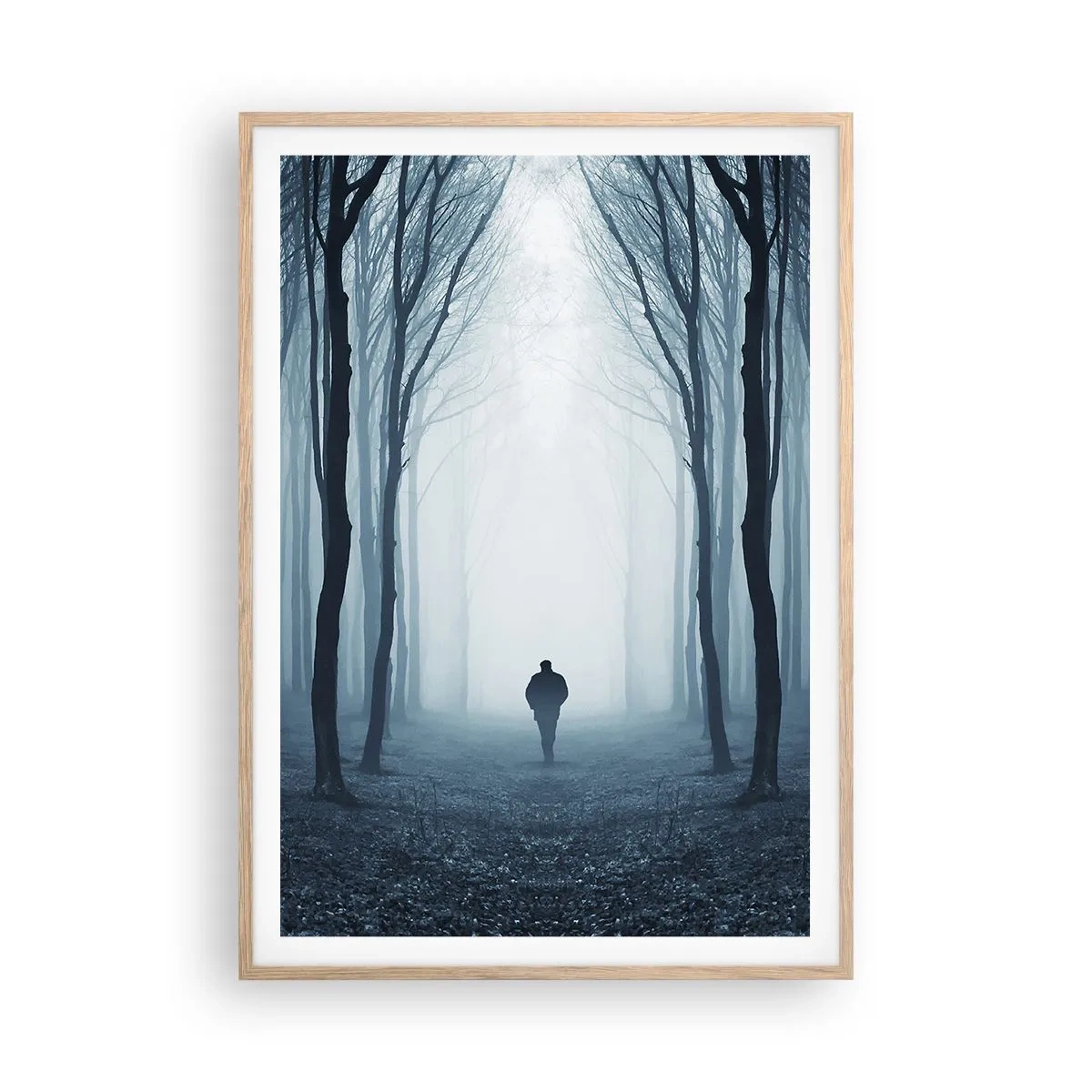 Plakát v rámu světlý dub - A všechno jednoduché a jasné - 70x100 cm