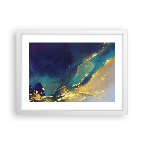 Plakát v bílém rámu - Zlatý močál - 40x30 cm