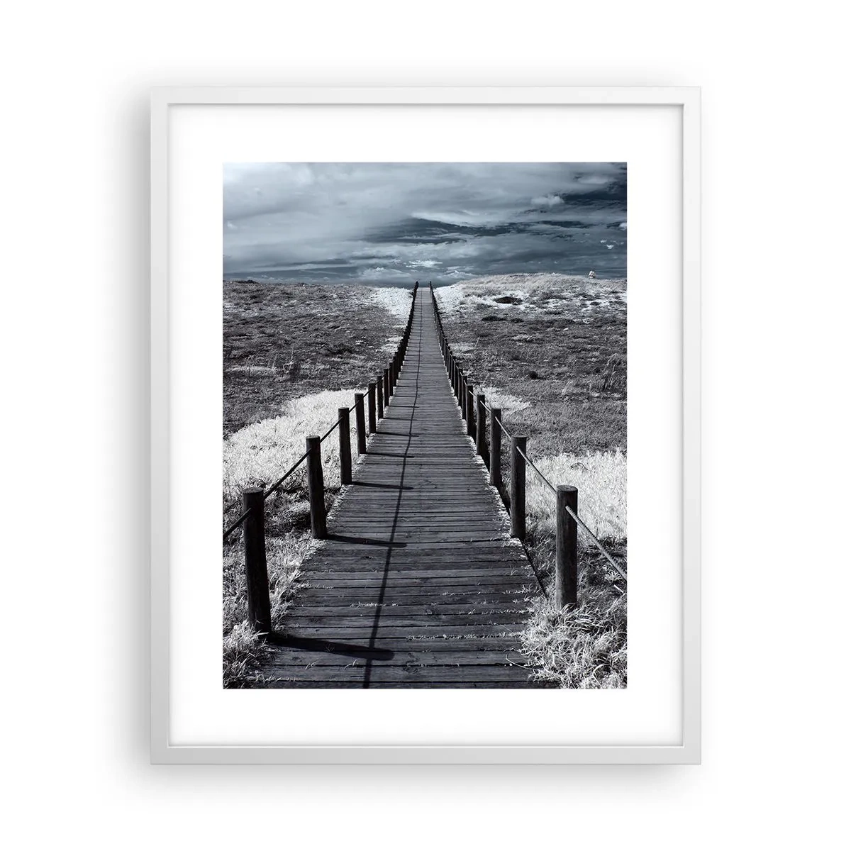 Plakát v bílém rámu - Na samotný břeh - 40x50 cm