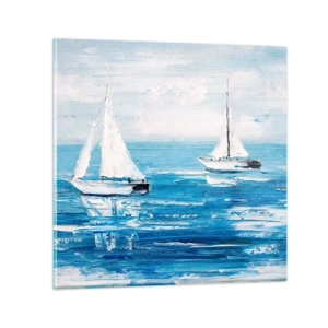 Obraz na skle - S přítelem po boku - 30x30 cm