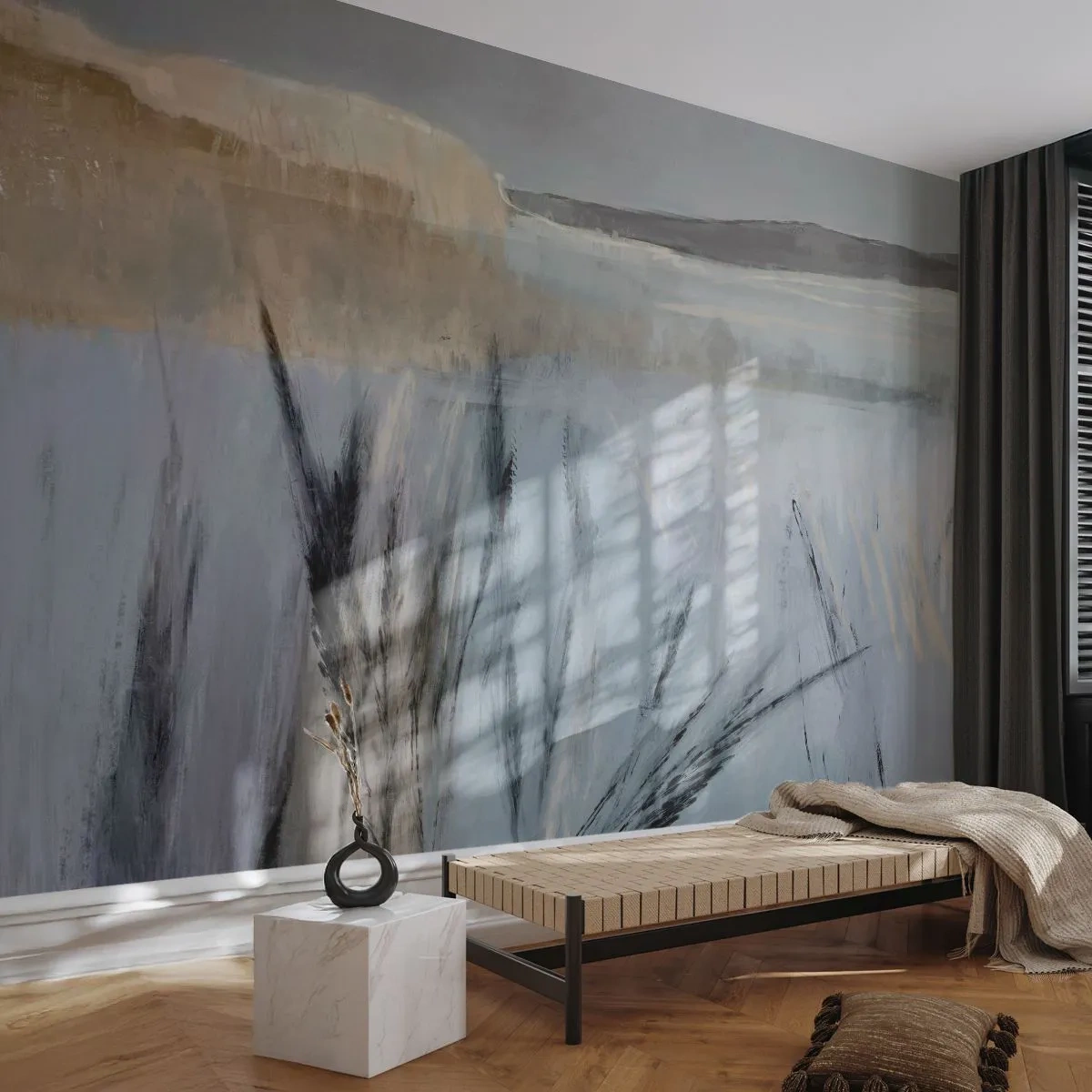 Fototapeta Premium Sand - Zimní pole - Jasný, Minimalismus, Kus - 250x175 cm