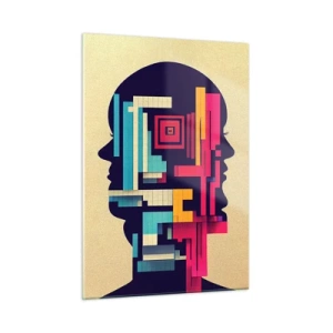 Obraz na skle - Nové vazby - 50x70 cm