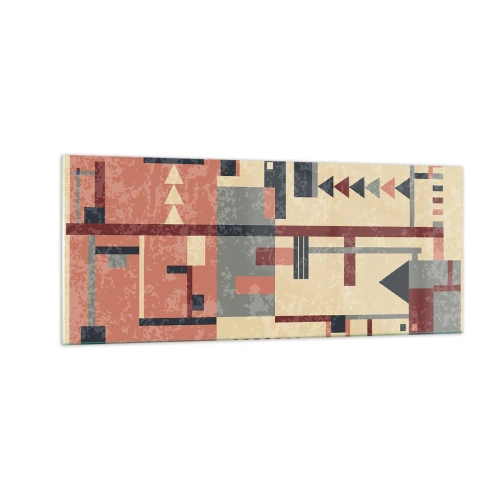 Obraz na skle - Vodorovná a svislá kombinace - 100x40 cm