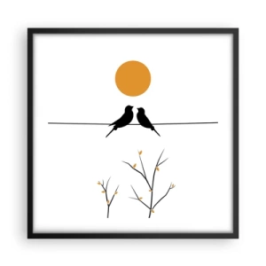 Plakát v černém rámu - Slavíčí večer - 50x50 cm