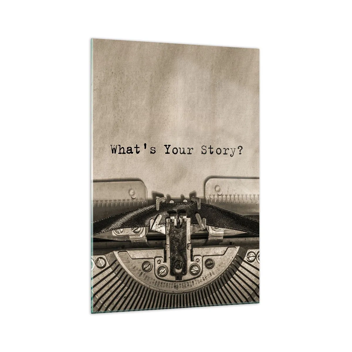 Obraz na skle - Pověz mi - 70x100 cm