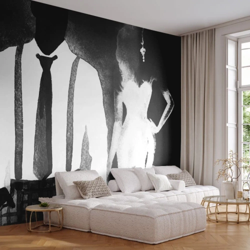 Fototapeta Standard Eco - Ve stylu noir - Abstrakce, Žena a muž, Móda - 450x315 cm