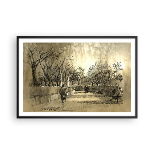 Plakát v černém rámu - Pírkem zastavený okamžik - 91x61 cm