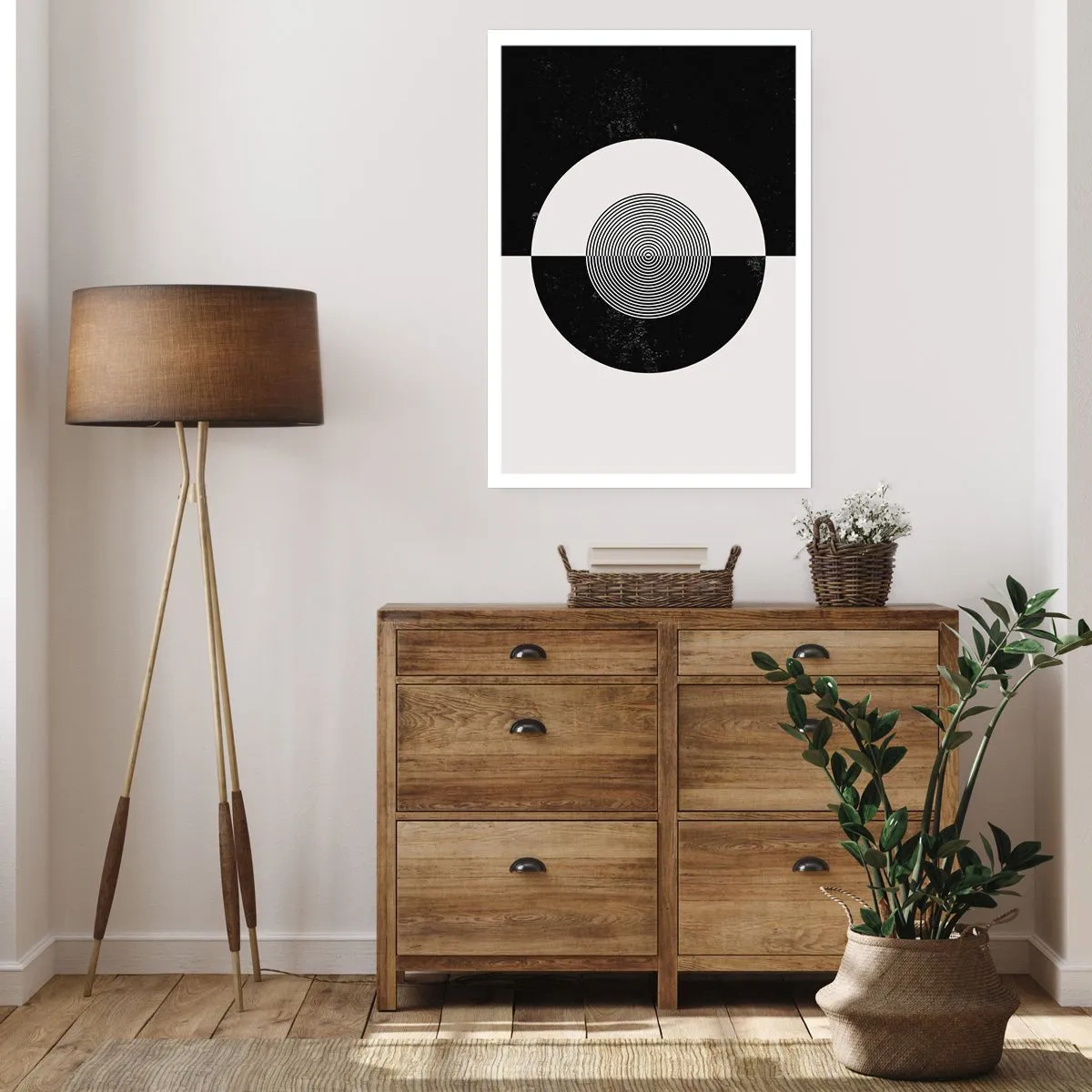 Plakát - Harmonie v černé a bílé - 30x40 cm