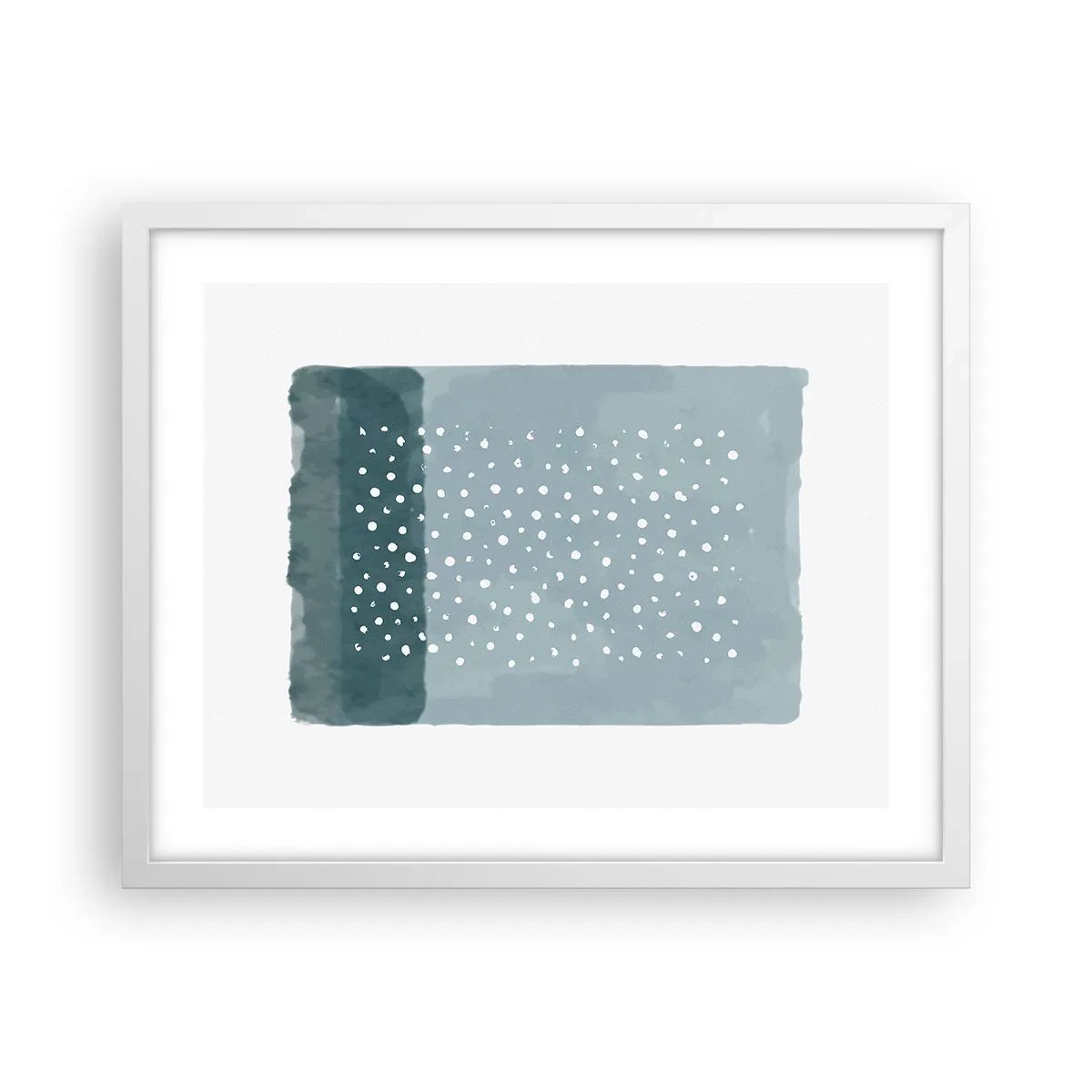 Plakát v bílém rámu - Pěstováno na modři - 50x40 cm