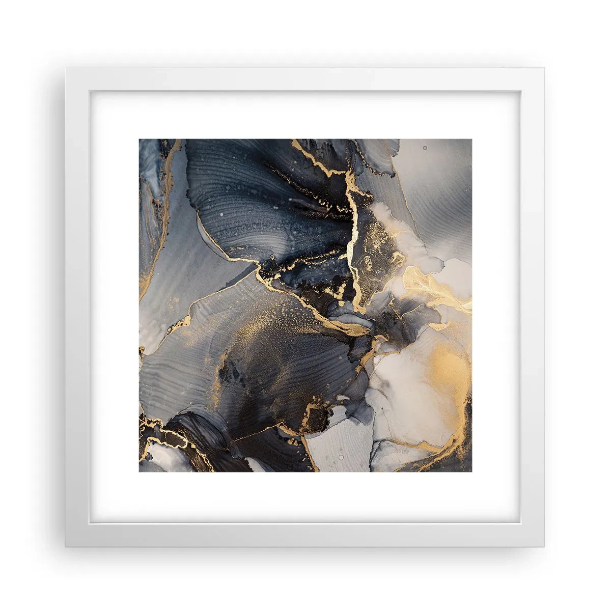 Plakát v bílém rámu - Život kamene - 30x30 cm