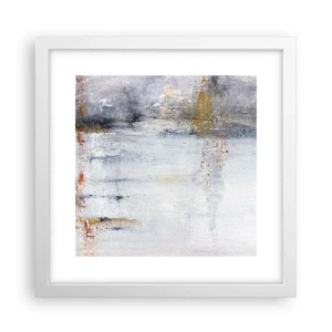 Plakát v bílém rámu - Za závojem vzduchu - 30x30 cm