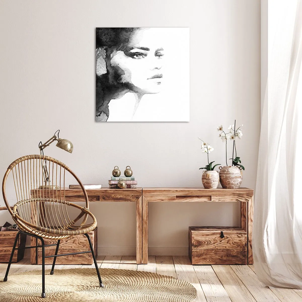 Obraz na plátně - Vytvořená z tajemství a mlhy - 60x60 cm